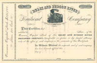Delhi and Hudson River Railroad Co. - 1890's Unissued Railway Stock Certificate